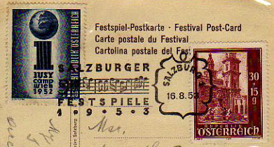 Het notenschrift op postzegels